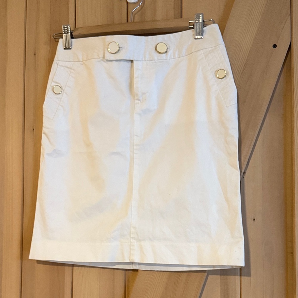 Banana Republic Cream Trousers with Gold Accents